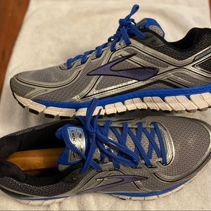 Brooks Adrenaline GTS 16 Mens Size 13 Cushioned Running Shoes Blue Grey